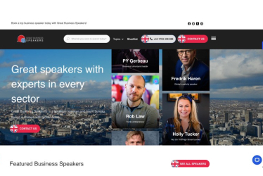 Great Business Speakers WordPress website